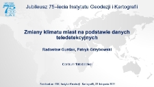 Zmiany klimatu miast na podstawie danych teledetekcyjnych