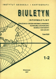 Biuletyn Informacyjny Tom XLII nr 1-2 1997