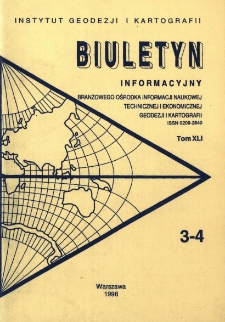 Biuletyn Informacyjny Tom XLI nr 3-4 1996