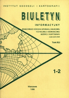 Biuletyn Informacyjny Tom XLI nr 1-2 1996