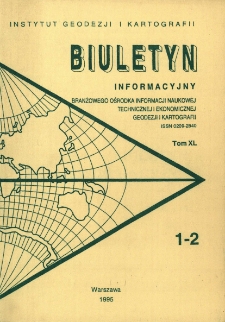 Biuletyn Informacyjny Tom XL nr 1-2 1995