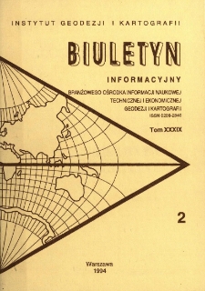 Biuletyn Informacyjny Tom XXXIX nr 2 1994