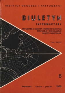 Biuletyn Informacyjny Tom XXXIV nr 6 1989