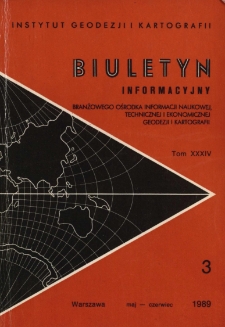 Biuletyn Informacyjny Tom XXXIV nr 3 1989