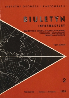 Biuletyn Informacyjny Tom XXXIV nr 2 1989