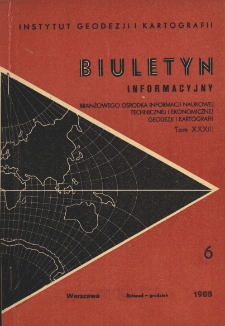 Biuletyn Informacyjny Tom XXXIII nr 6 1988