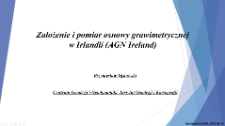 Założenie i pomiar osnowy grawimetrycznej w Irlandii (AGN Ireland)