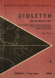 Biuletyn Informacyjny Tom XXXIII nr 4 1988