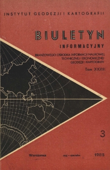 Biuletyn Informacyjny Tom XXXIII nr 3 1988