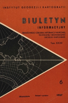 Biuletyn Informacyjny Tom XXXII nr 6 1987