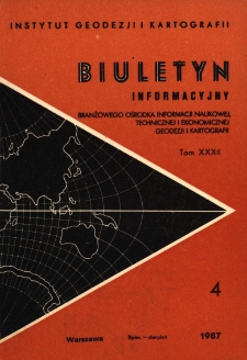 Biuletyn Informacyjny Tom XXXII nr 4 1987