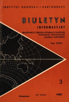 Biuletyn Informacyjny Tom XXXII nr 3 1987