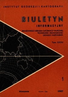 Biuletyn Informacyjny Tom XXXII nr 1 1987