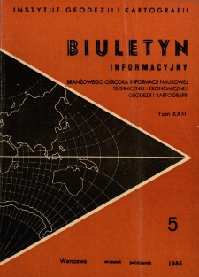 Biuletyn Informacyjny Tom XXXI nr 5 1986