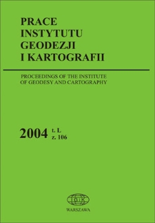 Prace Instytutu Geodezji i Kartografii 2004 z. 106 - wprowadzenie