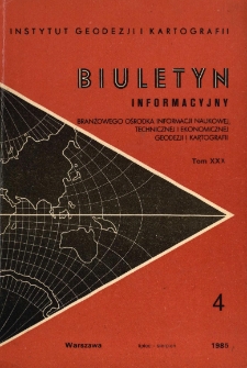 Biuletyn Informacyjny Tom XXX nr 4 1985