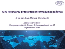 AI w kreowaniu przestrzeni informacyjnej państwa