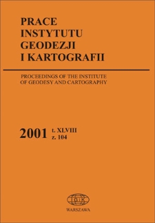 Prace Instytutu Geodezji i Kartografii 2001 z. 104 - wprowadzenie