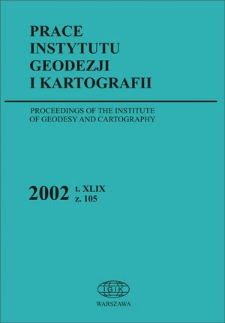 Prace Instytutu Geodezji i Kartografii 2002 z. 105 - wprowadzenie