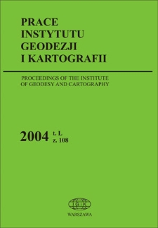 Prace Instytutu Geodezji i Kartografii 2004 z. 108 - wprowadzenie