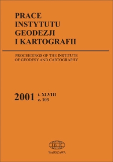 Prace Instytutu Geodezji i Kartografii 2001 z. 103 - wprowadzenie