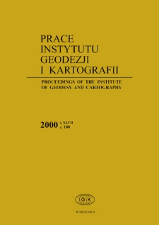 Prace Instytutu Geodezji i Kartografii 2000 z. 100 - wprowadzenie