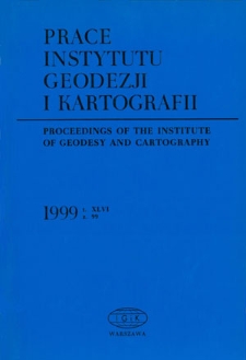 Prace Instytutu Geodezji i Kartografii 1999 z. 99 - wprowadzenie