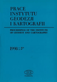 Prace Instytutu Geodezji i Kartografii 1998 z. 97 - wprowadzenie