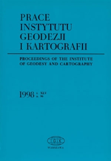 Prace Instytutu Geodezji i Kartografii 1998 z. 96 - wprowadzenie