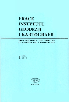 Prace Instytutu Geodezji i Kartografii 1993 t. 40 z.1 (88) - wprowadzenie