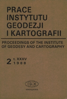 Prace Instytutu Geodezji i Kartografii 1988 z. 2(81) - wprowadzenie