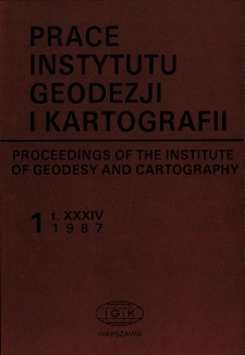 Prace Instytutu Geodezji i Kartografii 1987 z. 1(78) - wprowadzenie