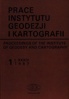 Prace Instytutu Geodezji i Kartografii 1987 z. 1(78) - wprowadzenie