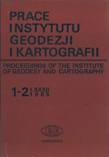 Prace Instytutu Geodezji i Kartografii 1985 t. 32 z. 1-2 (74-75) - wprowadzenie