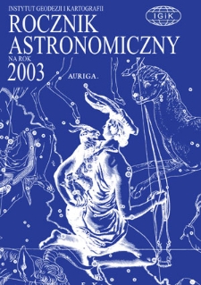 Rocznik Astronomiczny na rok 2003