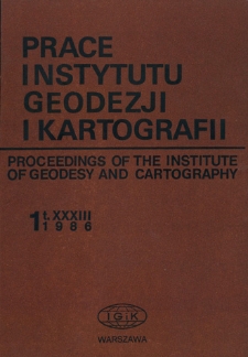 Prace Instytutu Geodezji i Kartografii 1986 z. 1(76) - wprowadzenie