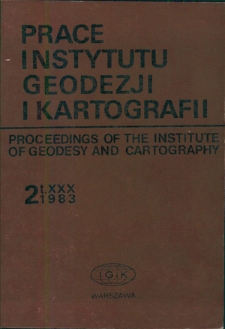 Prace Instytutu Geodezji i Kartografii 1983 t. 30 z. 2 (72) - wprowadzenie