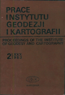 Prace Instytutu Geodezji i Kartografii 1983 t. 30 z. 2 (72) - wprowadzenie