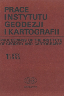 Prace Instytutu Geodezji i Kartografii 1983 t. 30 z. 1 (71) - wprowadzenie