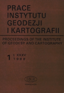 Prace Instytutu Geodezji i Kartografii 1988 z. 1(80) - wprowadzenie