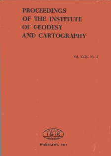 Prace Instytutu Geodezji i Kartografii 1982 t. 29 z. 2 (70) - wprowadzenie