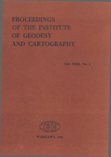 Proceedings of the Institute of Geodesy and Cartography 1982 Vol. 29 No 1 (69) - introduction