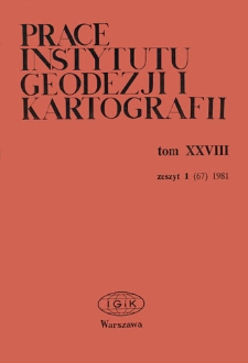 Prace Instytutu Geodezji i Kartografii 1981 t. 28 z.1 (67) - wprowadzenie