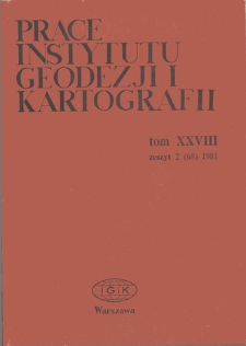 Prace Instytutu Geodezji i Kartografii 1981 t. 28 z.2 (68) - wprowadzenie