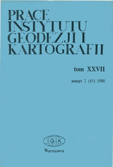 Prace Instytutu Geodezji i Kartografii 1980 z. 2(65) - wprowadzenie