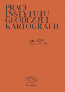 Prace Instytutu Geodezji i Kartografii 1978 t.. 25 z. 2(59) - wprowadzenie