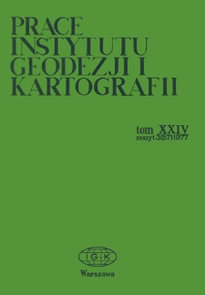 Prace Instytutu Geodezji i Kartografii 1977 t. 24 z. 3(57) - wprowadzenie