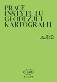 Prace Instytutu Geodezji i Kartografii 1977 t. 24 z. 2(56) - wprowadzenie