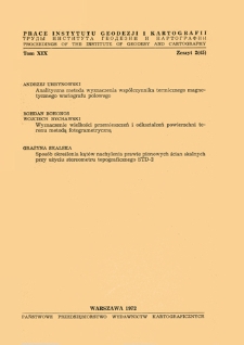 Prace Instytutu Geodezji i Kartografii 1972 t. 19 z. 2(45) - wprowadzenie