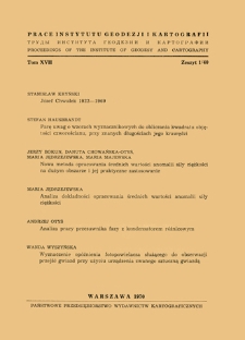 Prace Instytutu Geodezji i Kartografii 1970 t. 17 z. 1(40) - wprowadzenie